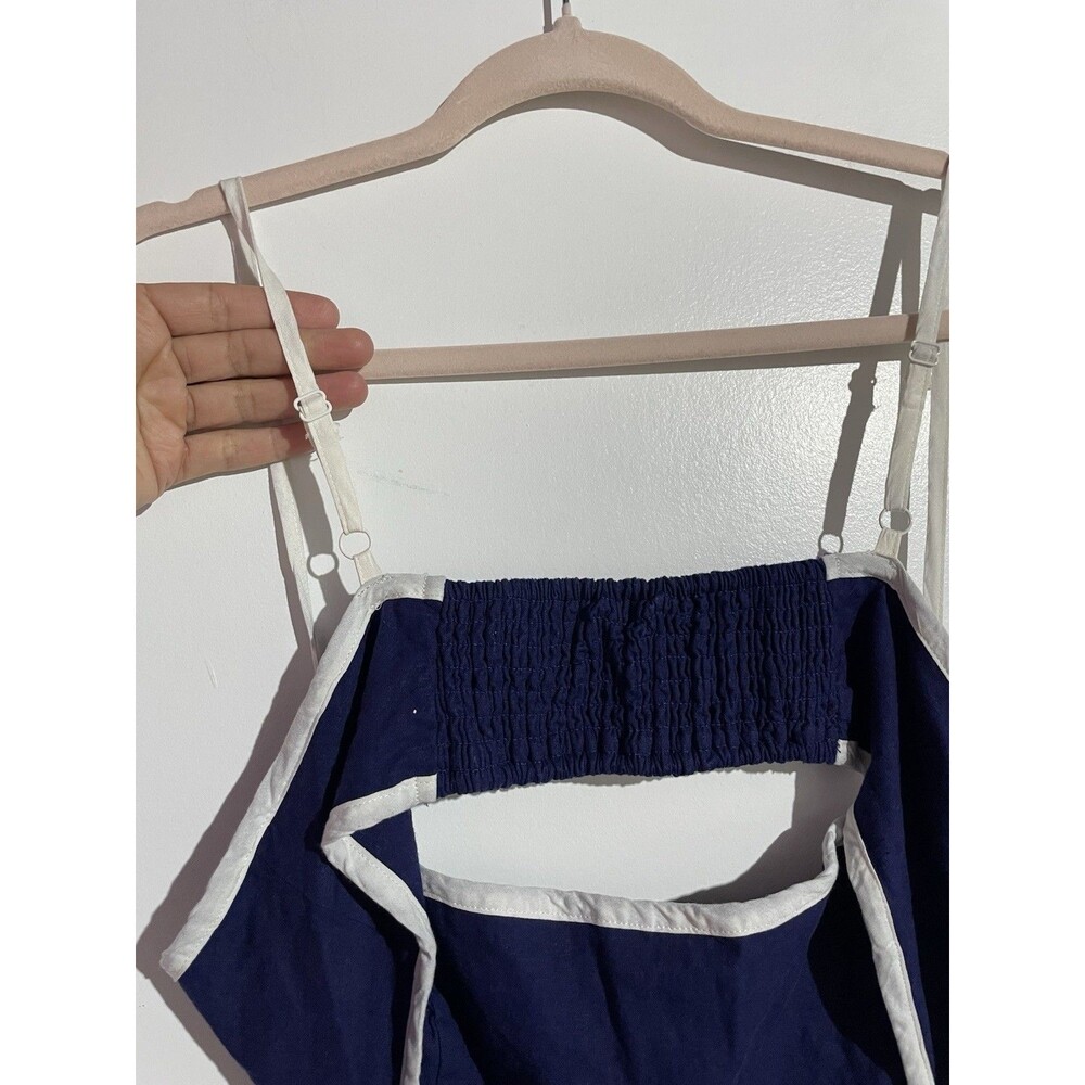 Maeve Anthropologie Dress L Dafni Cutout Linen Midi Beachy Nautical Resort - Picture 9 of 14